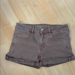 American Eagle Outfitters Women's Brown Eggplant Shorts 8 fits more 6